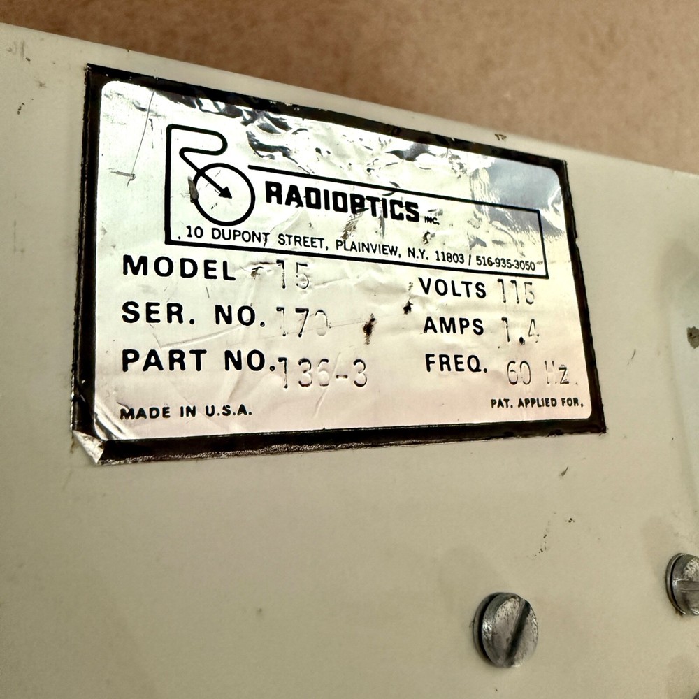 Radioptics Model 15 Fiber Optic Illuminator