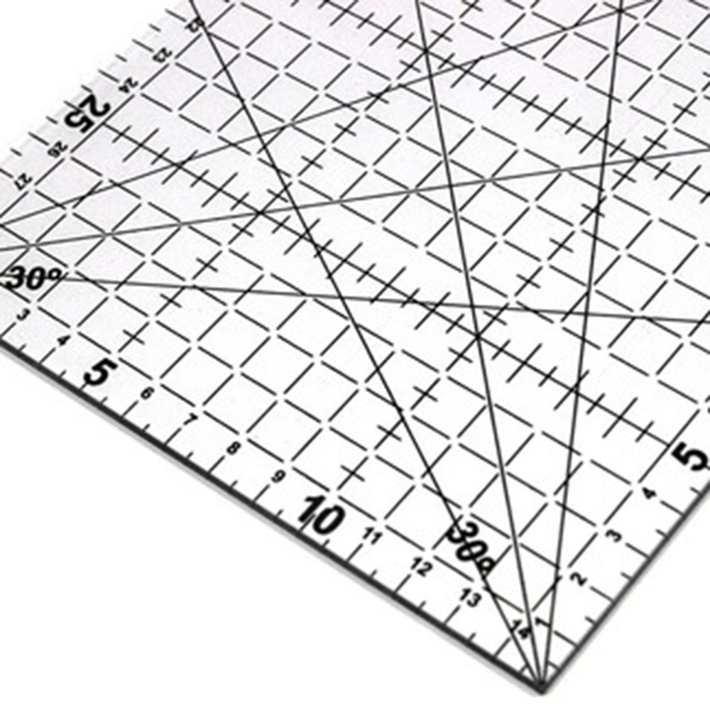 DIY Quilter's Ruler Sewing Ruler Tool with Grid Lines for Easy Precision