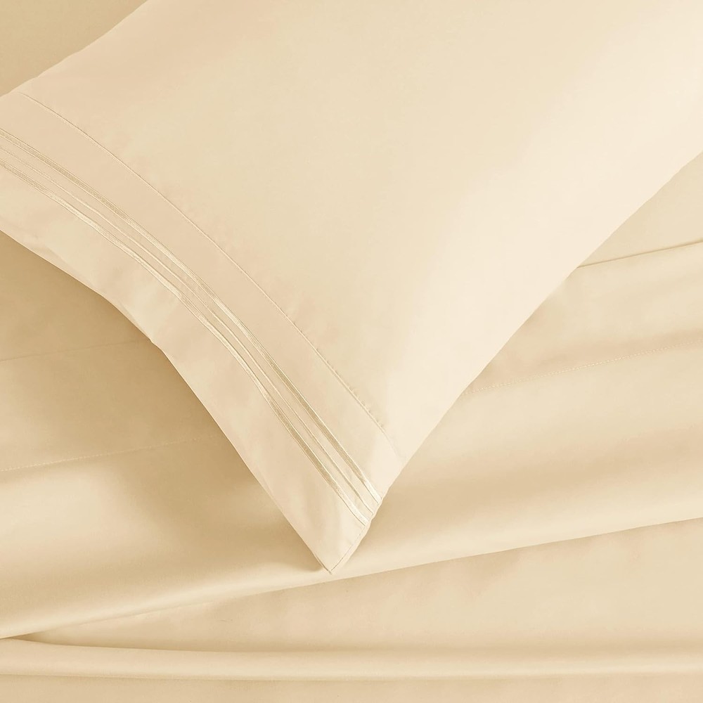 Extra Deep Pocket Queen Size Sheet Set -1800 Thread Count Sheets and Pillowcases