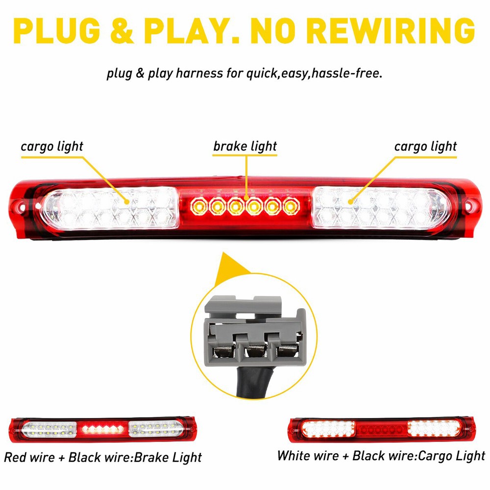 FOR 2000 - 2005 FORD EXCURSION LED 3RD THIRD REAR CETER BRAKE CARGO LAMP LIGHT