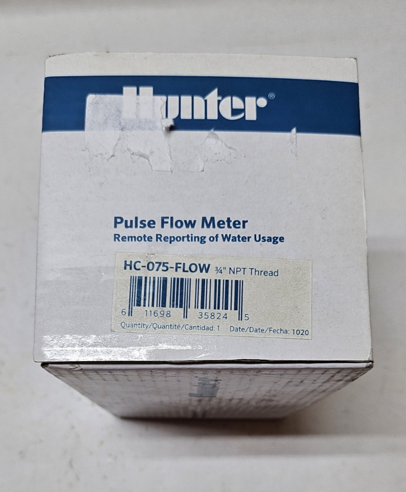 Hunter HC-075-FLOW 3/4" Pulse Flow Remote Reporting Use Meter Irrigation Sensor