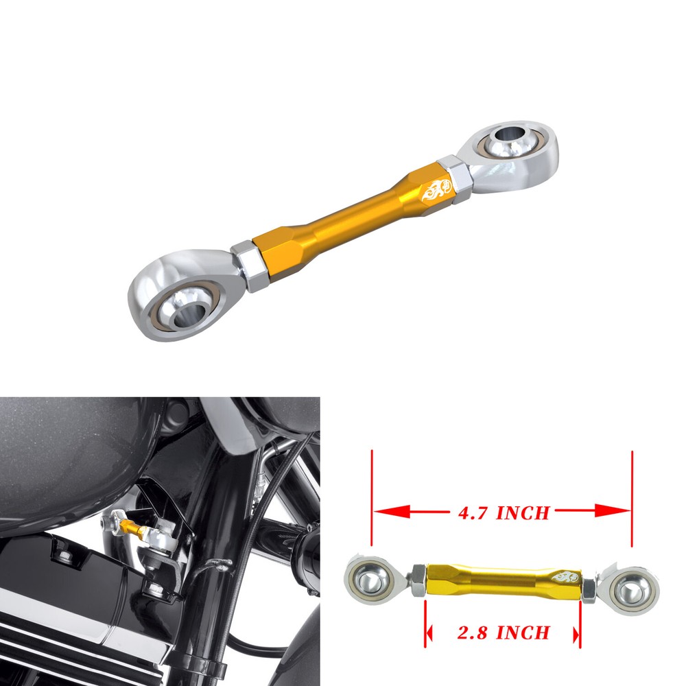 Adjustable Gold Engine Mount Stabilizer Link for Harley FLHR FLHX FLH FLTR FLHTK