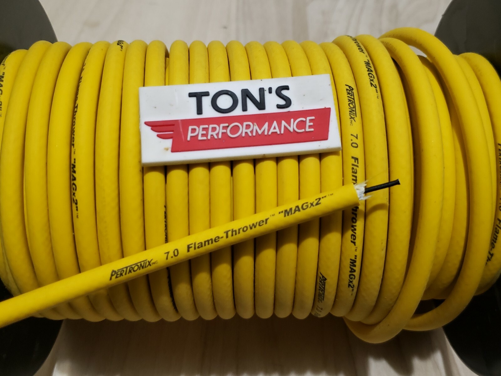 7mm SUPPRESSION CORE SPARK PLUG WIRE ignition sold by foot EPDM YELLOW stock