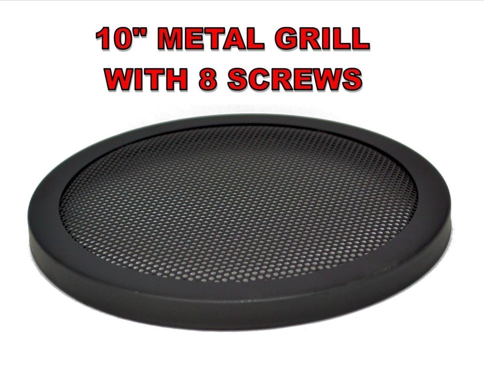 10" INCH CAR SPEAKER WOOFER STEEL MESH GRILL WITH SPEED CLIPS AND SCREWS 1 PAIR