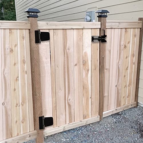 Heavy Duty Gate Hardware Kit, with Adjustable Gate Latch, 3.5" T-Strap Gate