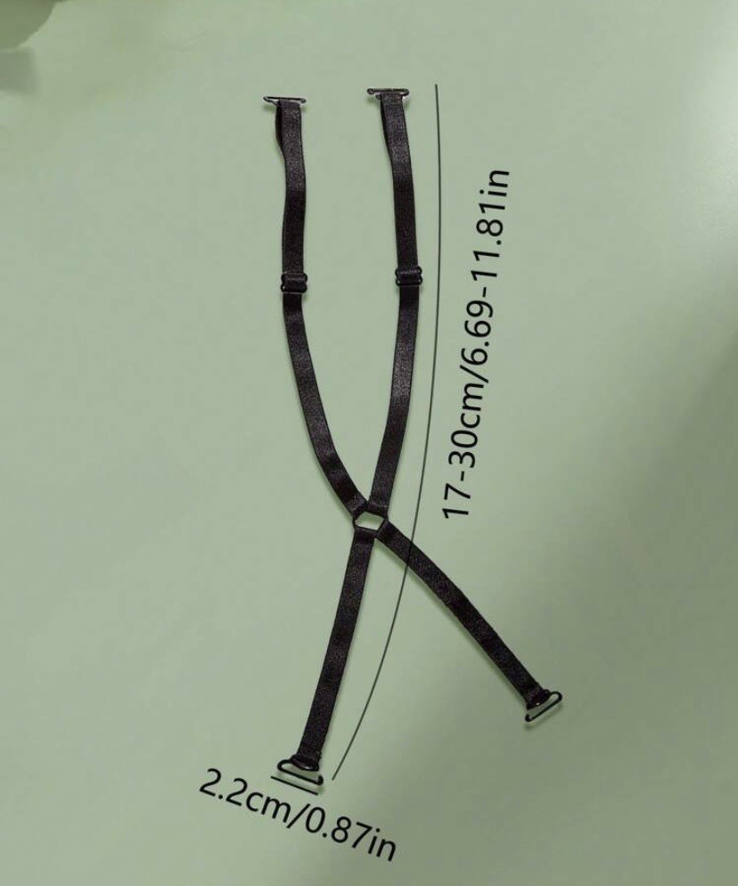Beige Adjustable Invisible Bra Strap, Non Slip Shoulder Strap, Convertible