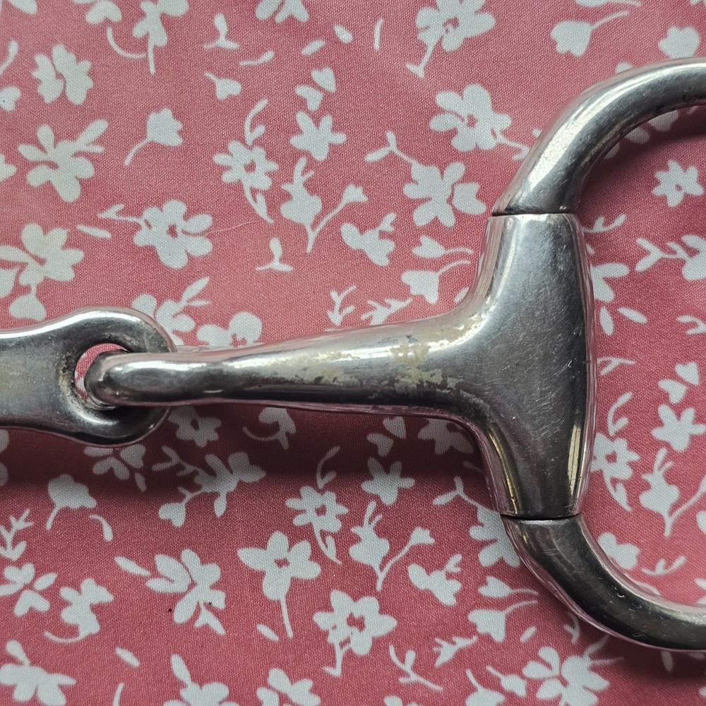 USED French Link Eggbutt Horse Snaffle Bit 5.25"