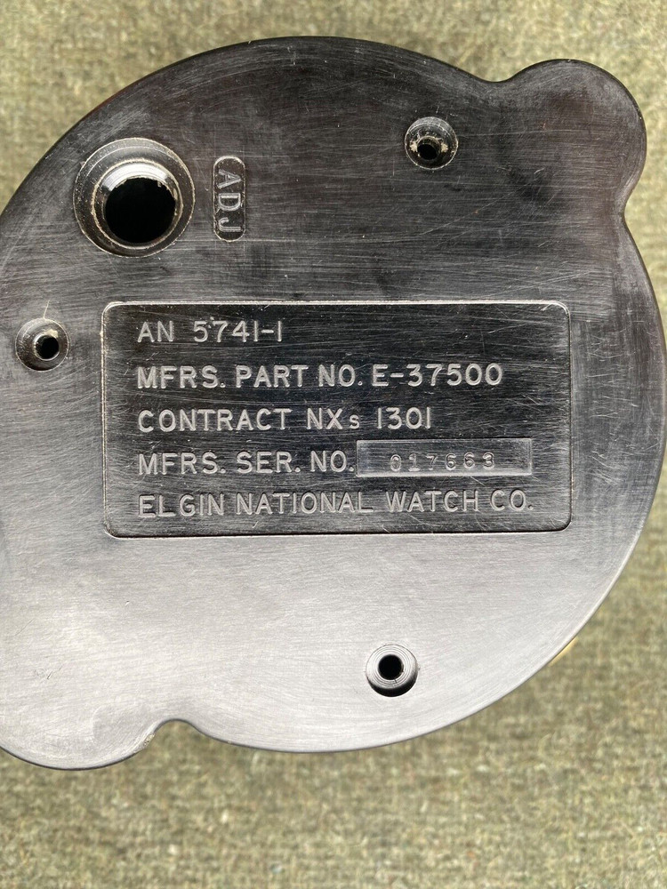 Original WW2 US Air Force Elgin Cockpit Clock Case Compartment Part No - E37500