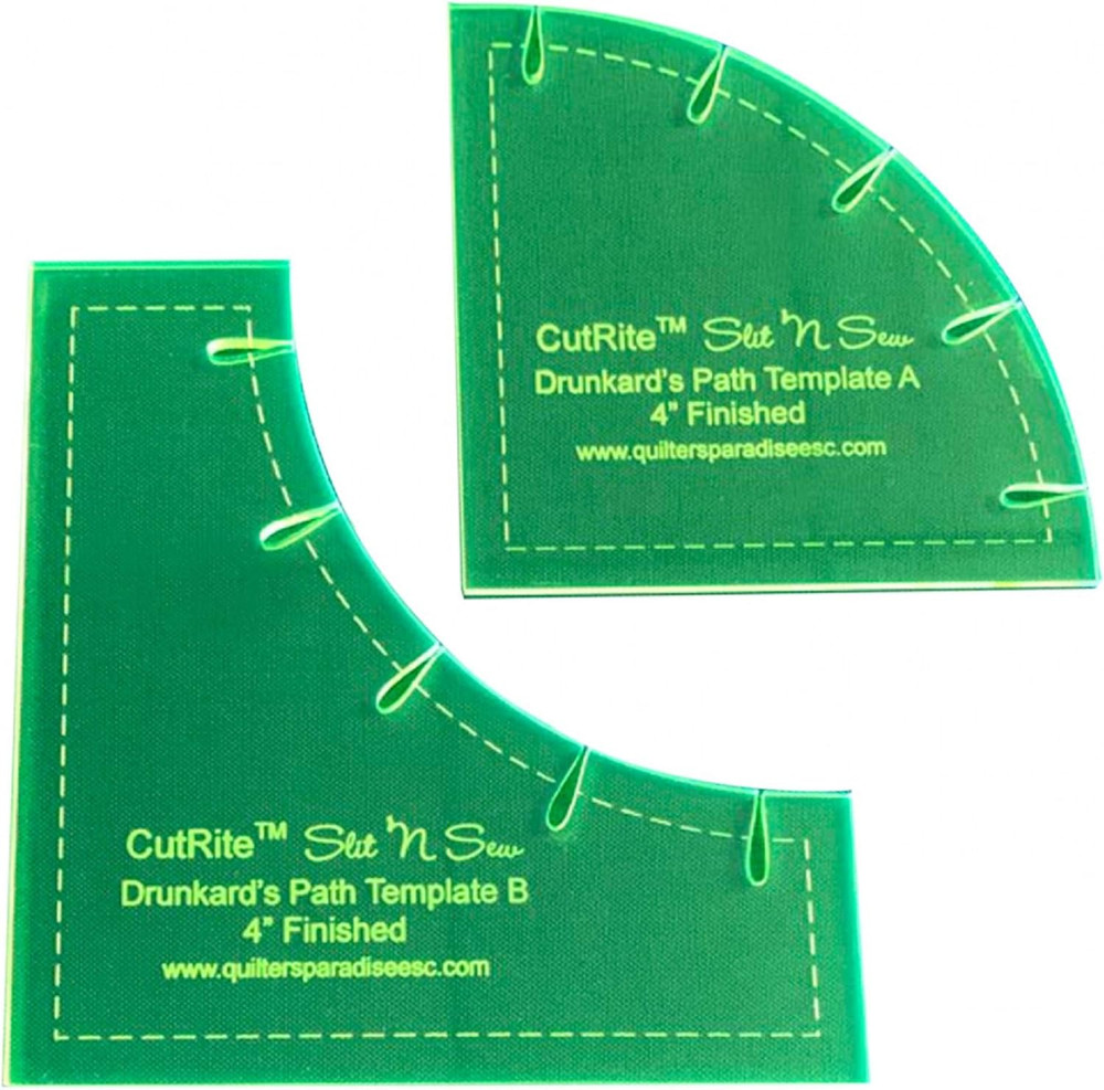Cutrite Sit'N Sew Drunkards Path Template 4In Finished