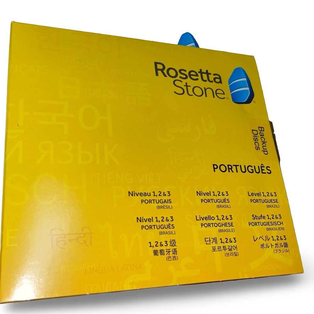 Rosetta Stone Portuguese Level 1-3 Software PC Mac Headset Microphone No Code