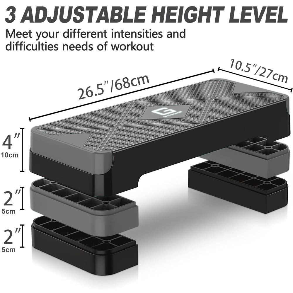 Aerobic Exercise Step, Adjustable Aerobic Stepper for Exercise, Workout Step ...