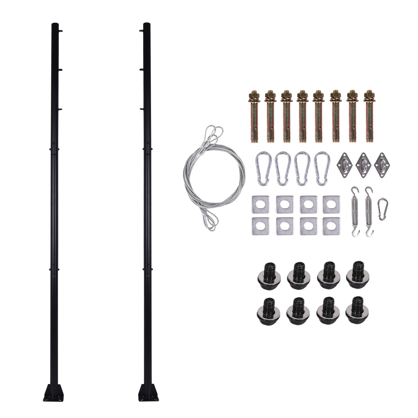 2 Pack 10FT Shade Sail Poles Heavy Duty Shade Sail Post for Garden Yard Backyard