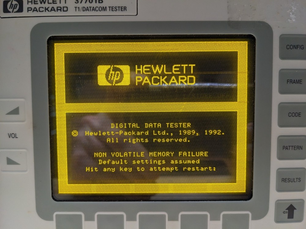 Hewlett Packard HP 37701B T1/Datacom Tester, works