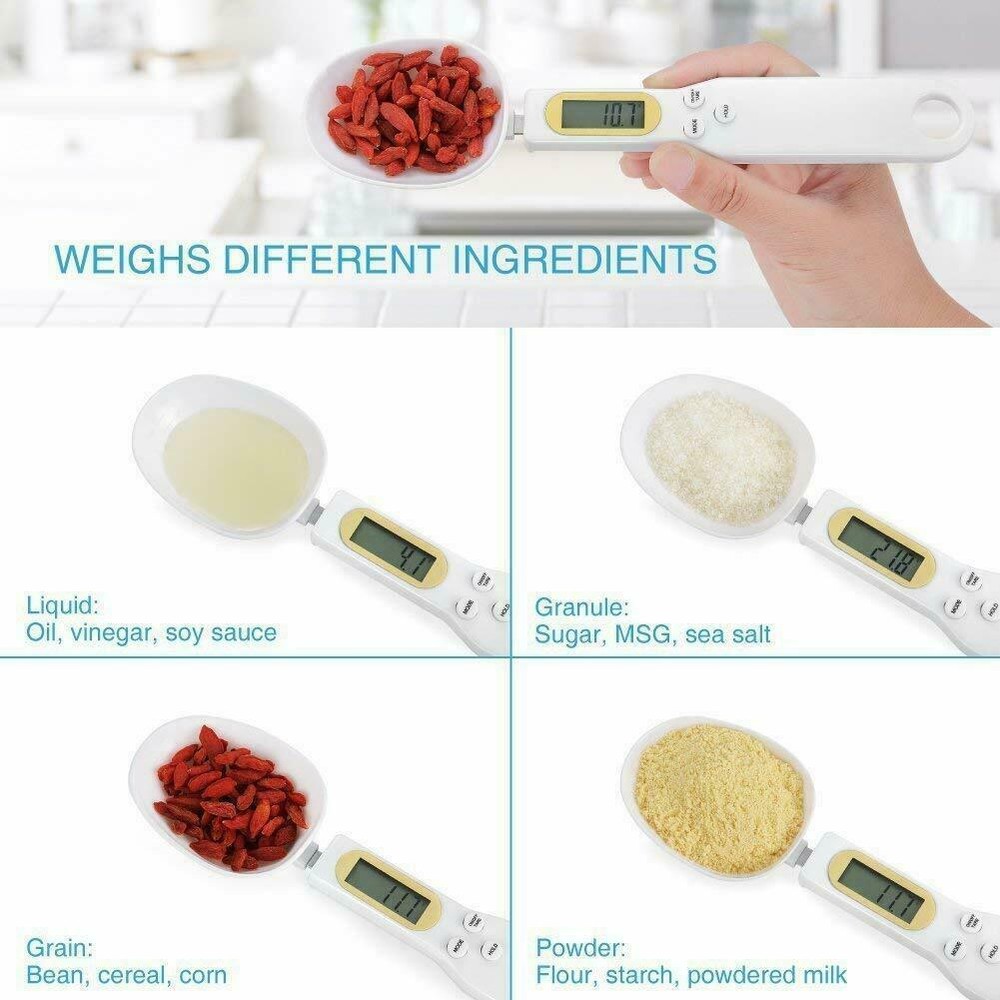 Kitchen Spoon Scale LCD Display Digital Measuring Electronic Weight Gram Scales.