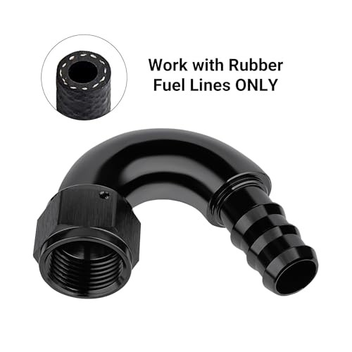 Push Lock Fitting One Piece Full Flow Hose End 12AN 150 Degree
