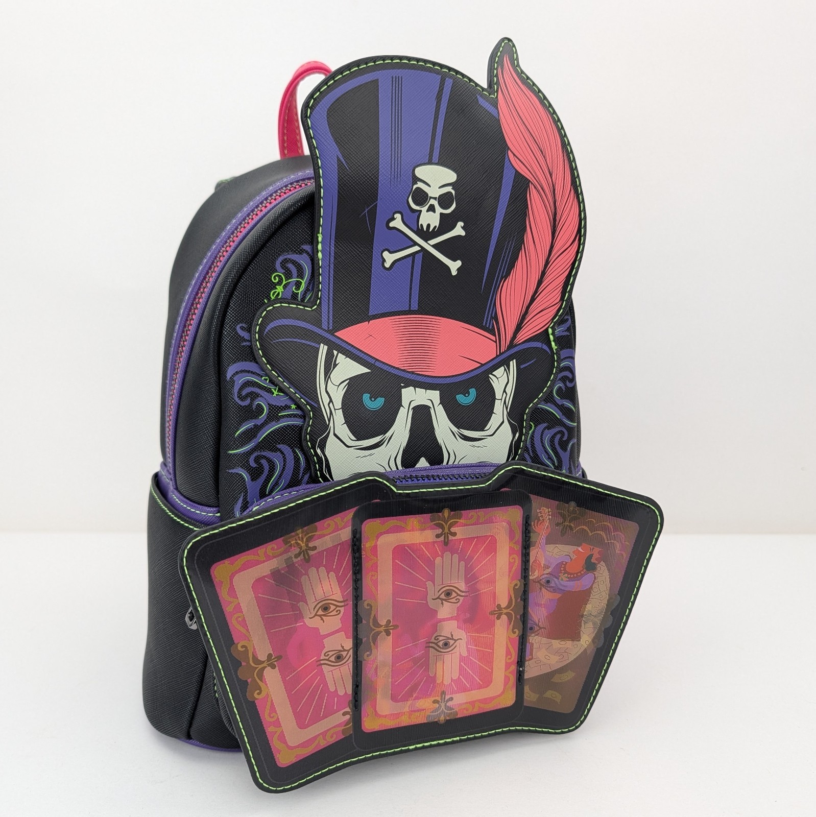 Loungefly Disney Dr Facilier Villains Mini Backpack Glow Lenticular Tarot NWT