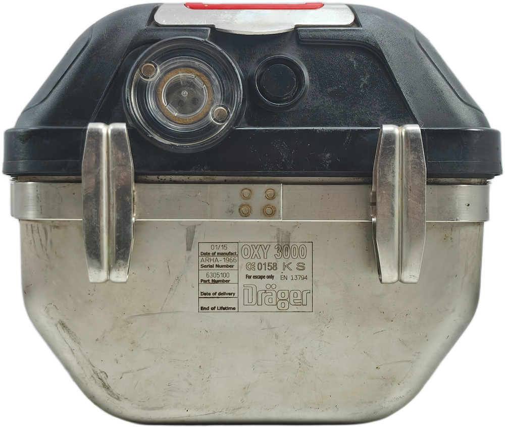 Drager OXY 3000 Oxygen Training Self Rescuer Protective Equip Device P/N 6305100
