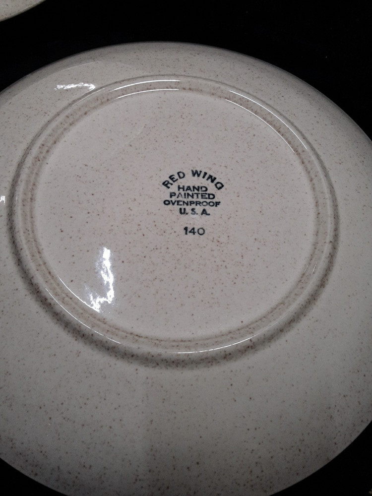 2 Red Wing Bob White 10.75" Dinner Plates