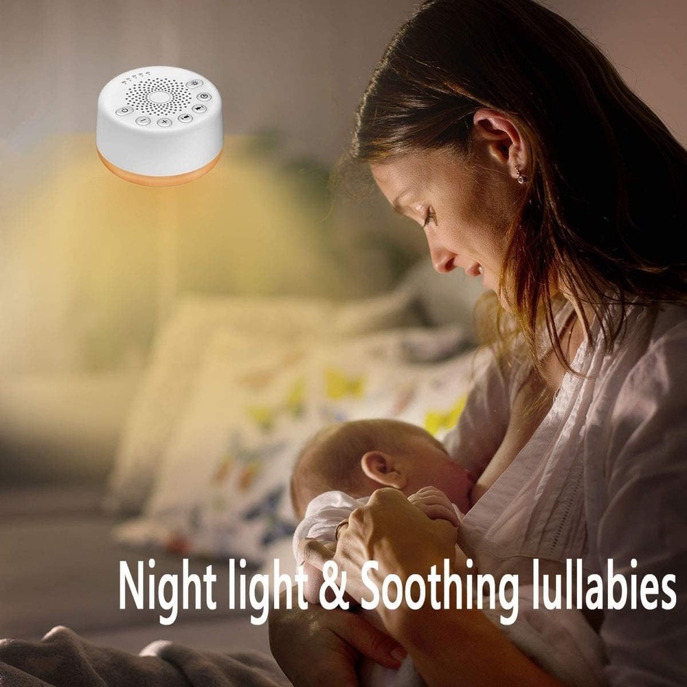 White Noise Machine 25 Sounds Night Lights Memory Timer Relaxation