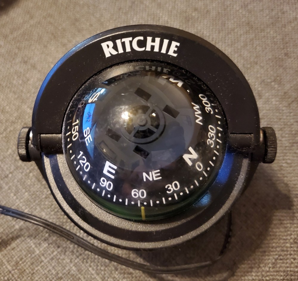 Ritchie B-51 Magnetic Compass Bracket-Mount Black 2.75" Diameter