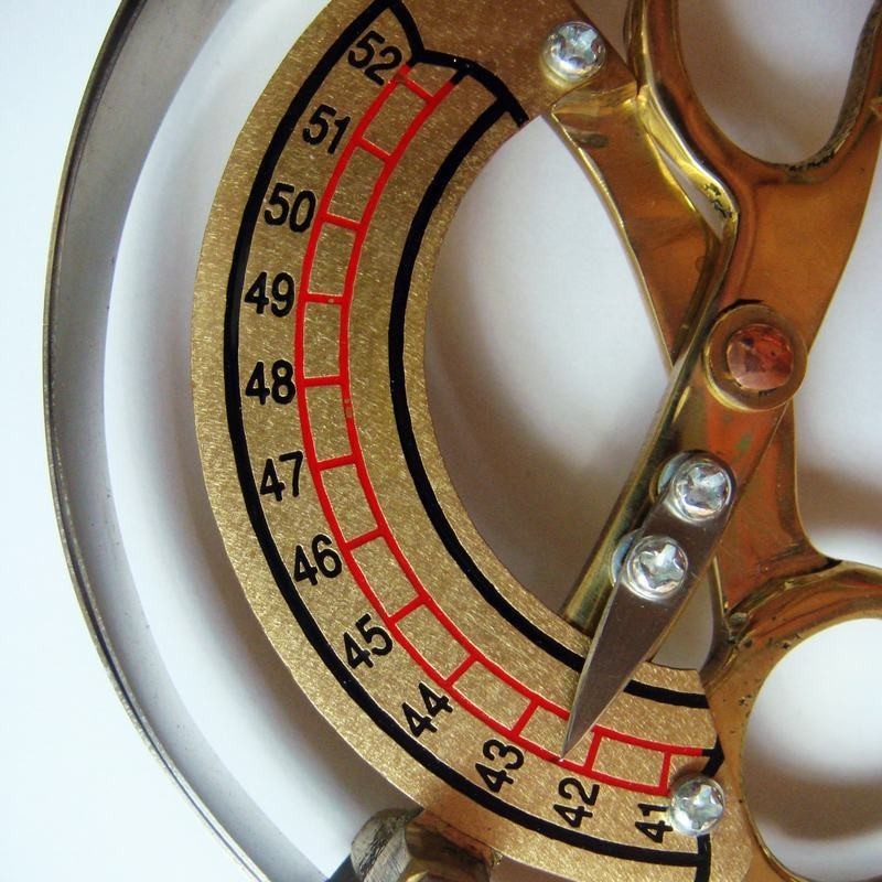 Scissor Type Ring Compass Cap Hat Size Measuring Tool Hand Held Millinery Sizer