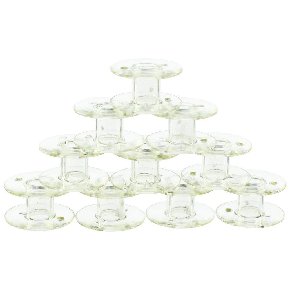 Class 15 Plastic Bobbins (10pk), Clear