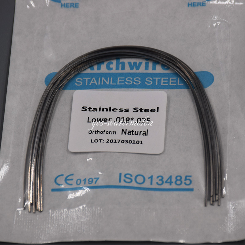 1 Pack Dental Stainless Steel Rectangular Arch Wire Natural/Square/Ovoid Form