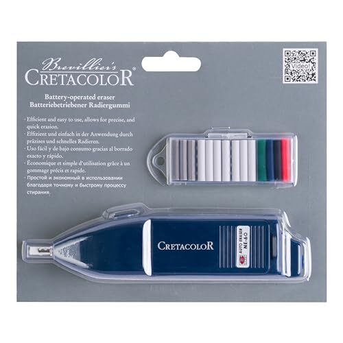 Battery-Operated Eraser & Refills None White