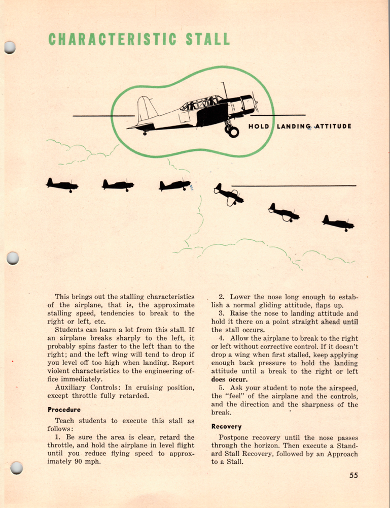 150 Page AAF INSTRUCTORS' MANUAL BASIC FLYING Vultee BT-13 Valiant on Data DVD