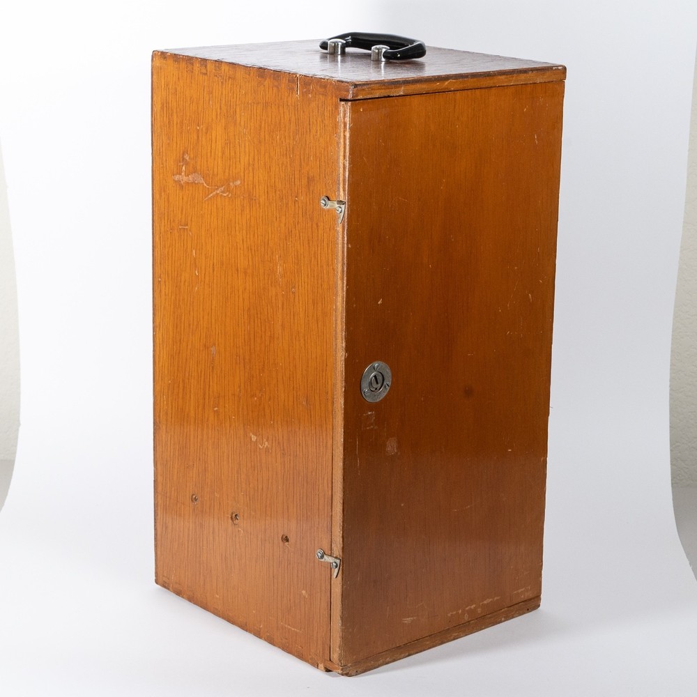 1937-38 Ernst Leitz Wetzlar Binocular Laboratory Microscope w/Optics & Wood Case