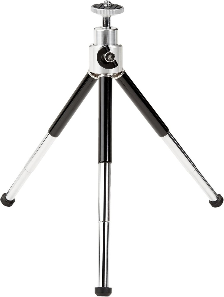 Amazon Basics Lightweight Mini Tripod, Black 1-Pack,