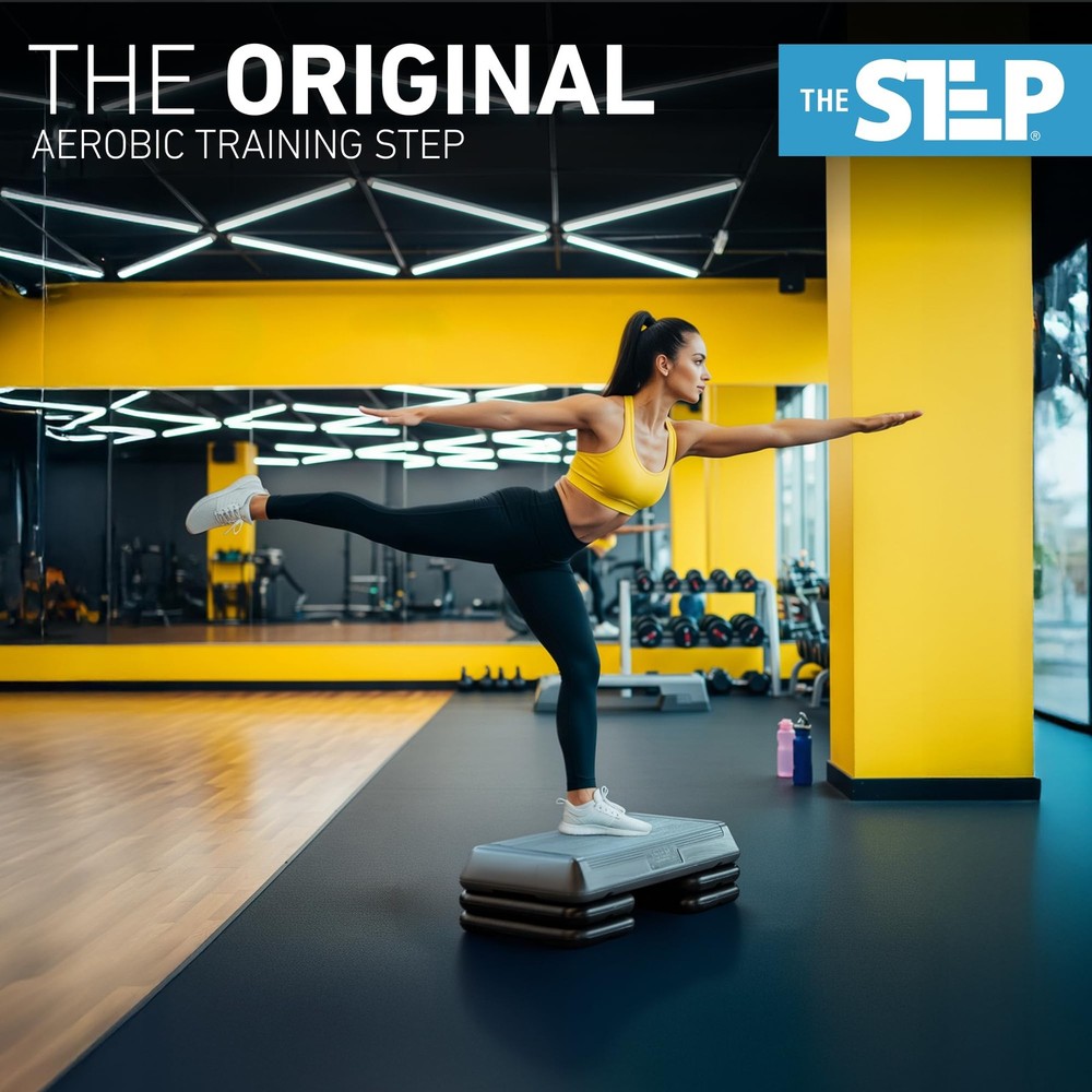 Aerobic step platform circuit size with 4 risers 4–6" height