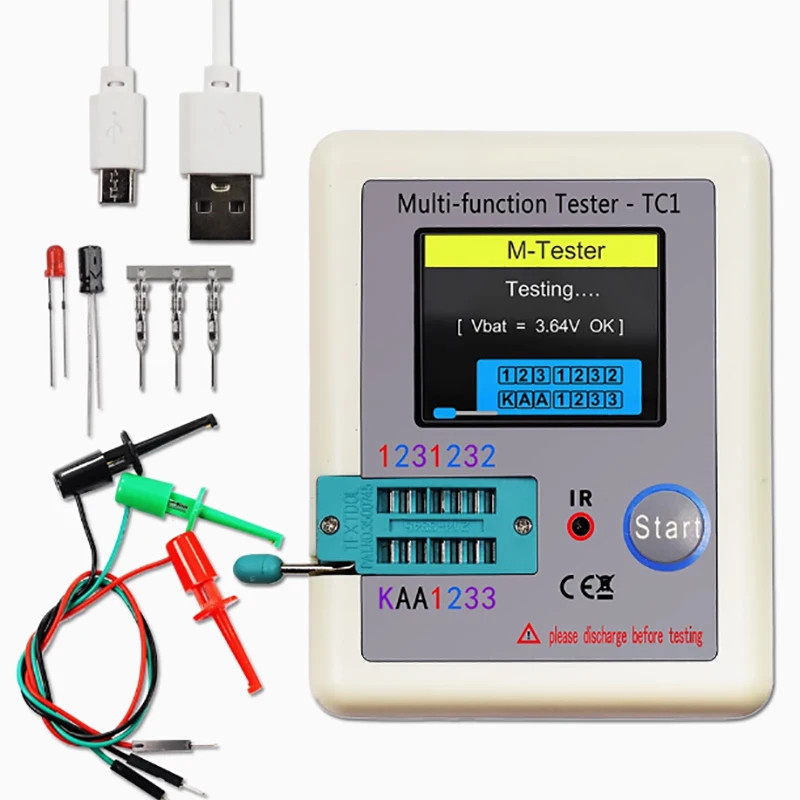 1.8 Inch TFT LCD Display Multimeter Transistor Tester Diode Triode Resistor