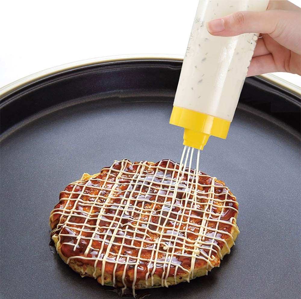 2-pack Porous Squeeze Bottles Leak Proof Refillable Condiment Container