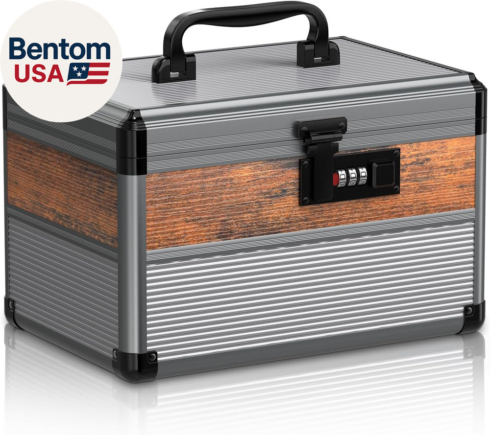 Security Lock Box with Code Medicine Lock Box for Personal Items (Size Small 10I