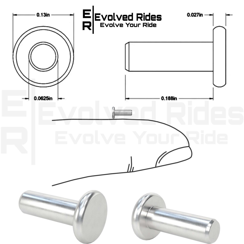 Replacement Rivet Kit Hot Wheels Matchbox 1/64 Scale Custom Restoration