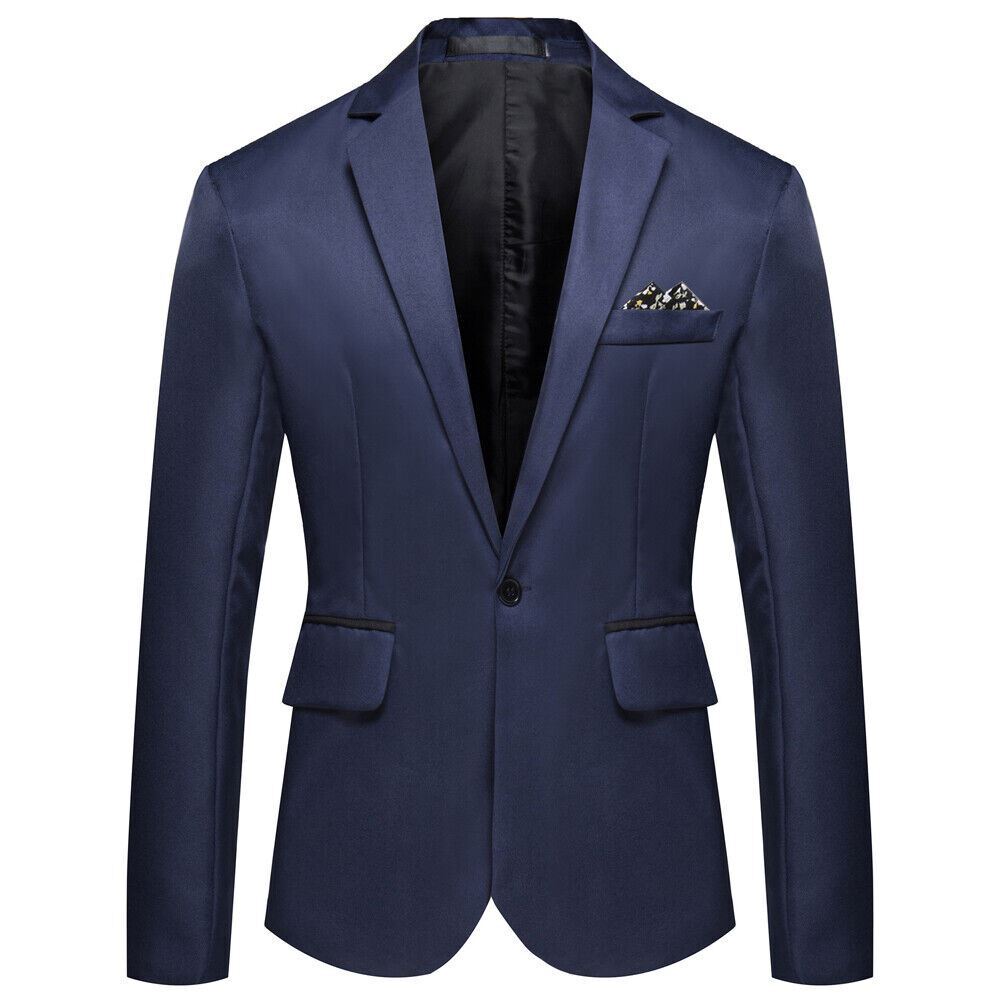 Men's Tuxedo Jacket Notched Lapel One Button Suit Blazer for Dinner Wedding Prom