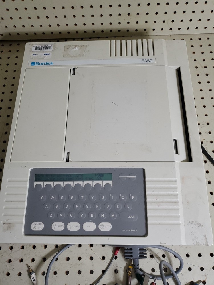 Burdick E350i Interperative Electrocardiograph ECK EKG Machine With Leads 007514