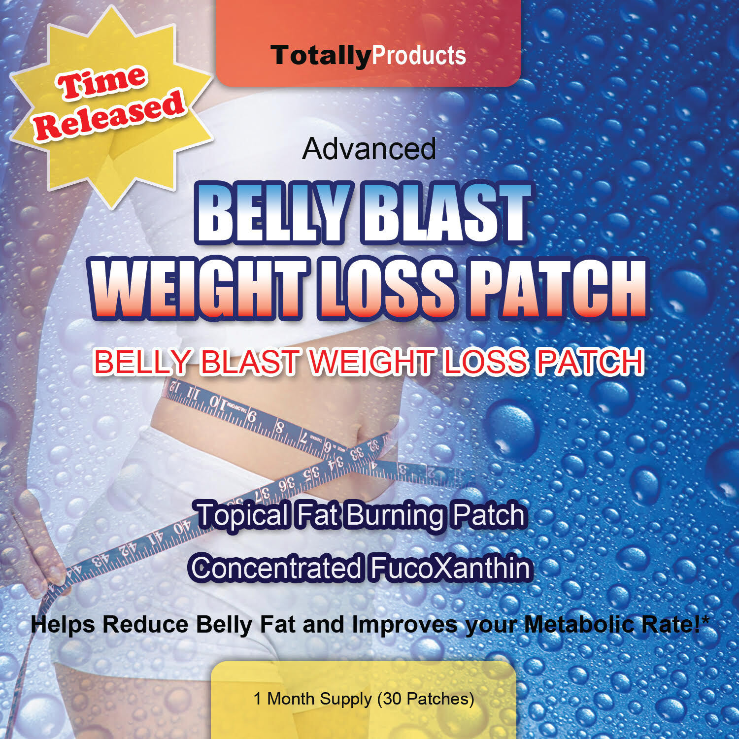 Topical Weight Loss Patch Supports Belly Fat Burn Metabolism Booster 30 Patches