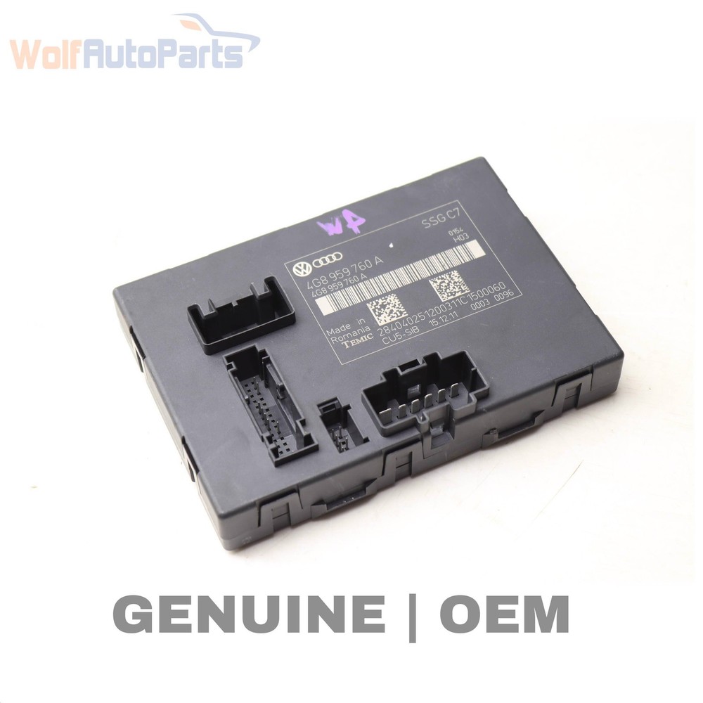 2013-2018 AUDI S7 - Front LEFT SEAT / Backrest Adjustment Control Module