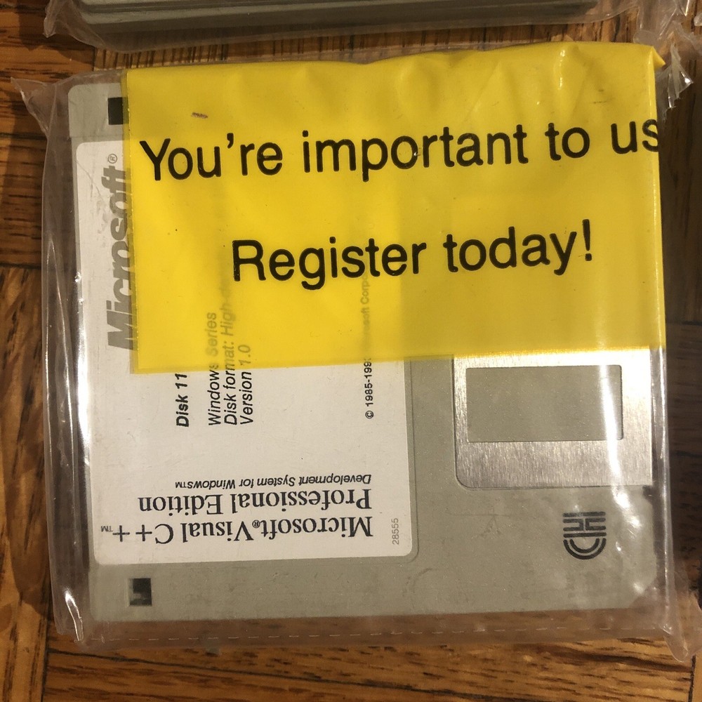 Microsoft Visual C++ 1.0 Professional Edition w/ Version 7.0 Update & Manuals