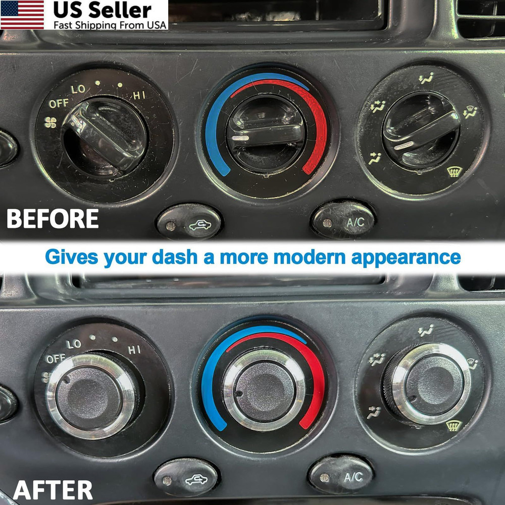 TOPINSTALL Custom 3PCS AC Climate Control Switch Knobs Compatible with...