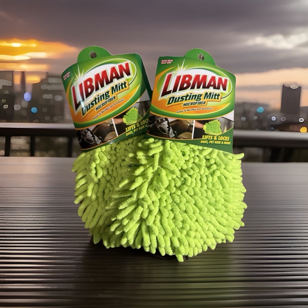 NEW Libman Microfiber Dusting Mitt Cleaning Glove Reusable Washable