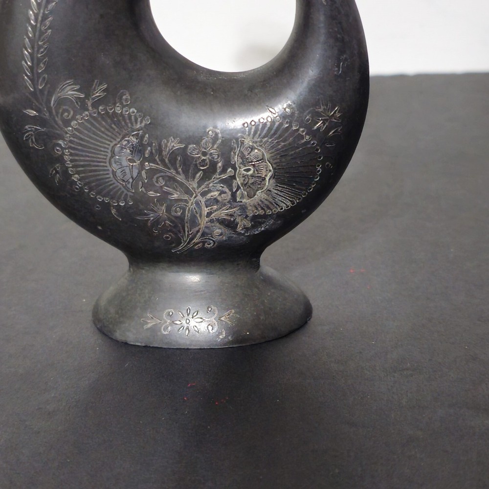 Bidri Jug Black With Silver Inlay. Beautiful.