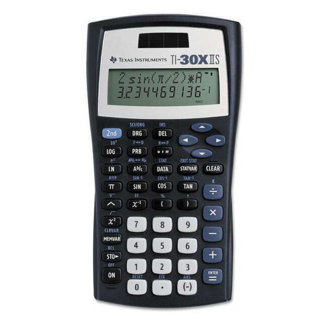 Texas Instruments TI-30XIIS Scientific Calculator box open/E