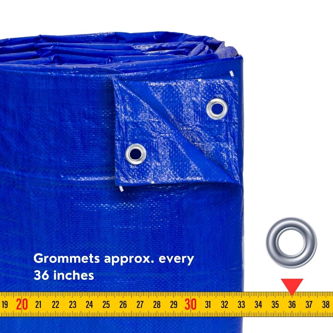 Tarp Supply Blue Poly Tarp With Grommets