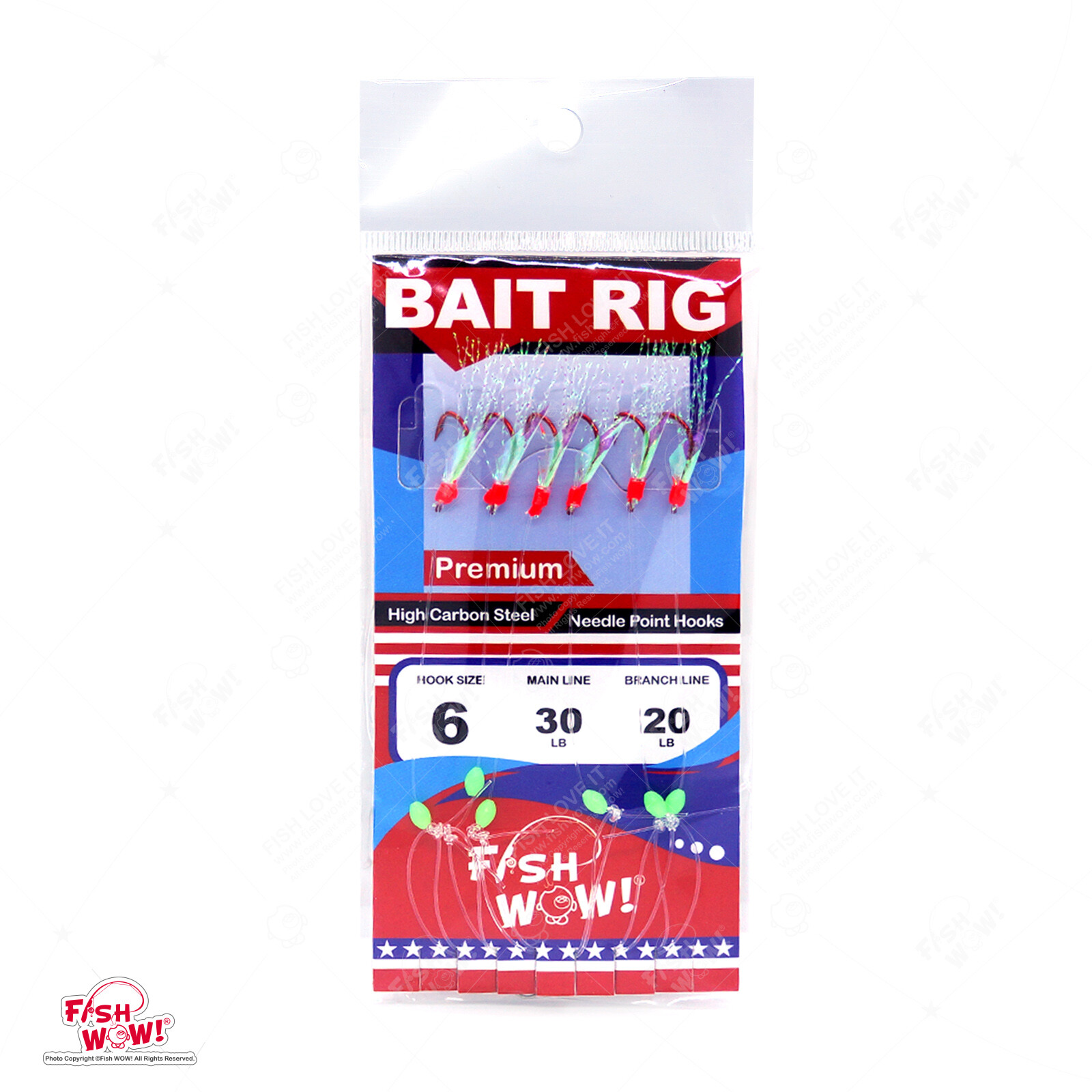 Fishing Piscatore 6-Hook Sabiki Rigs Bait Size #2 4 6 8 10 12 14 Mackerel lot