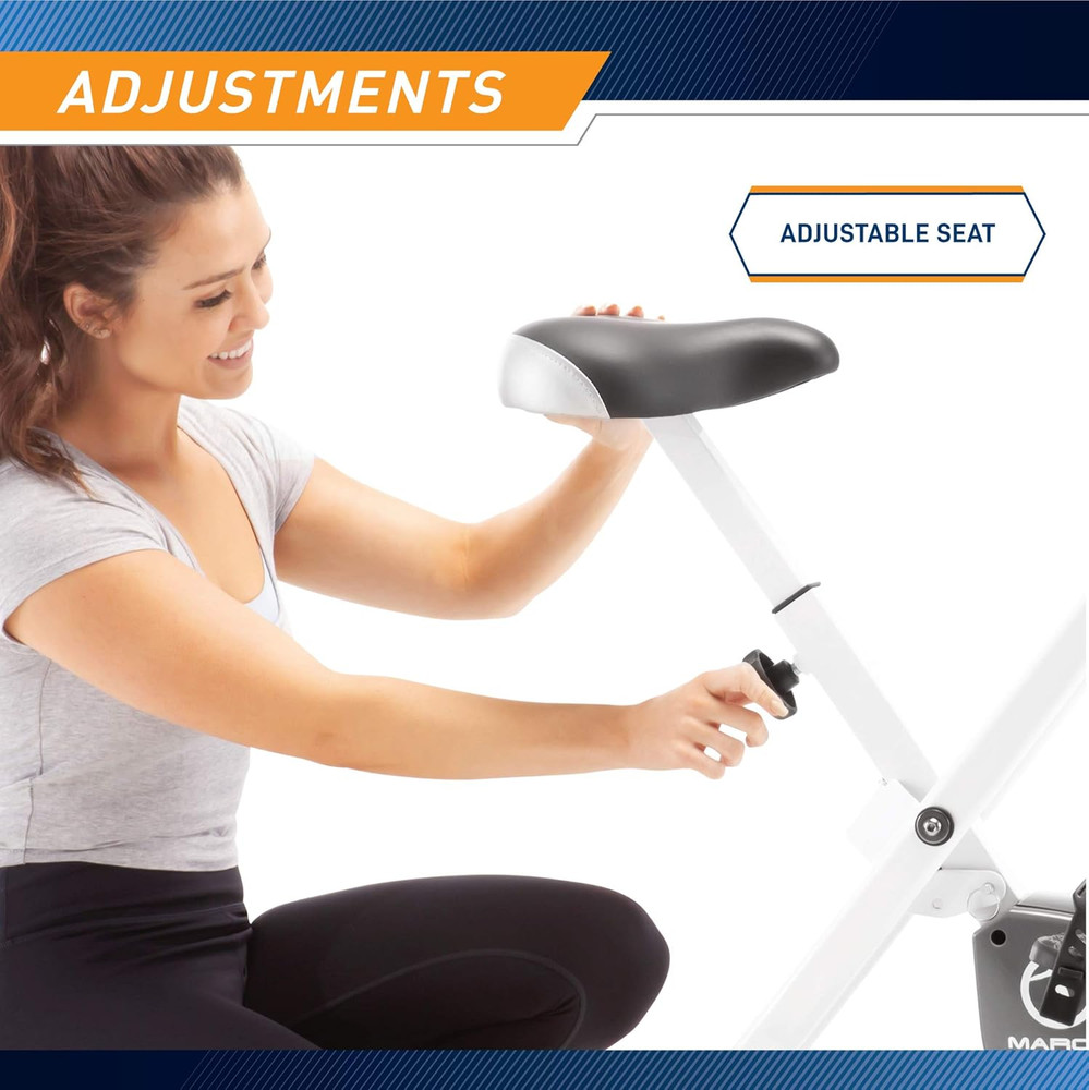Compact Foldable Exercise Bike with Adjustable Resistance for Home Workouts