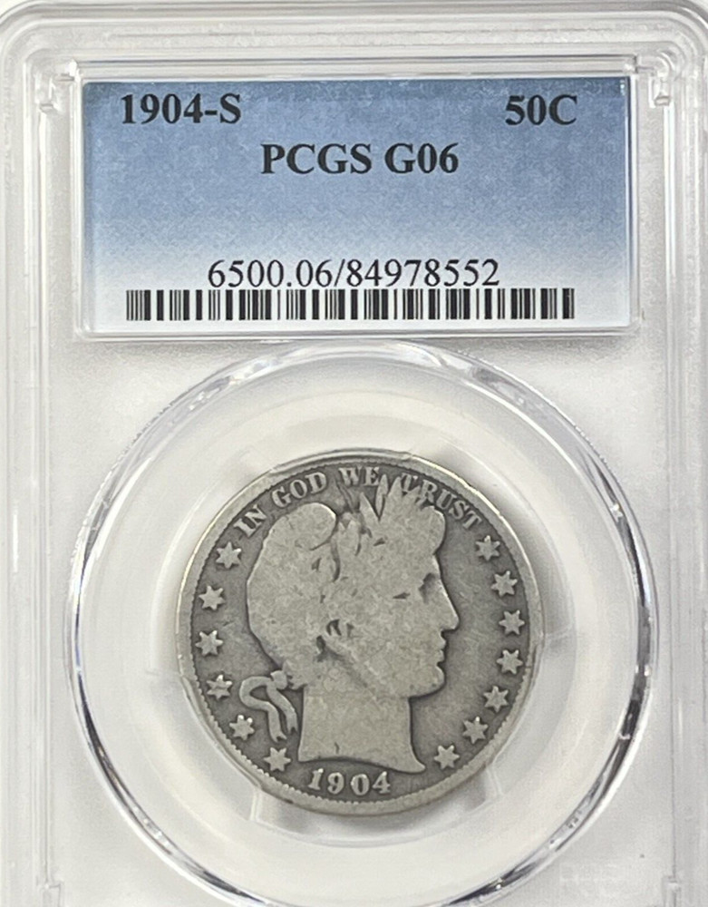 1904-S Barber Half Dollar : PCGS G06