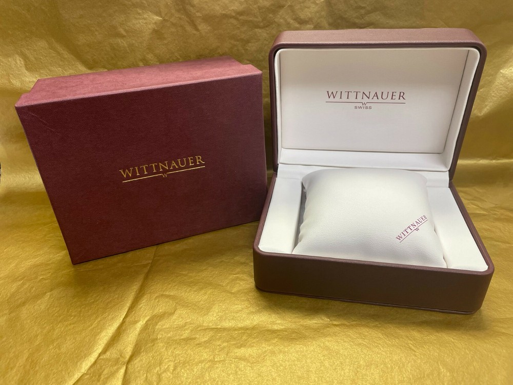 WITTNAUER Genuine Presentation and Storage Box--Maroon & Gold